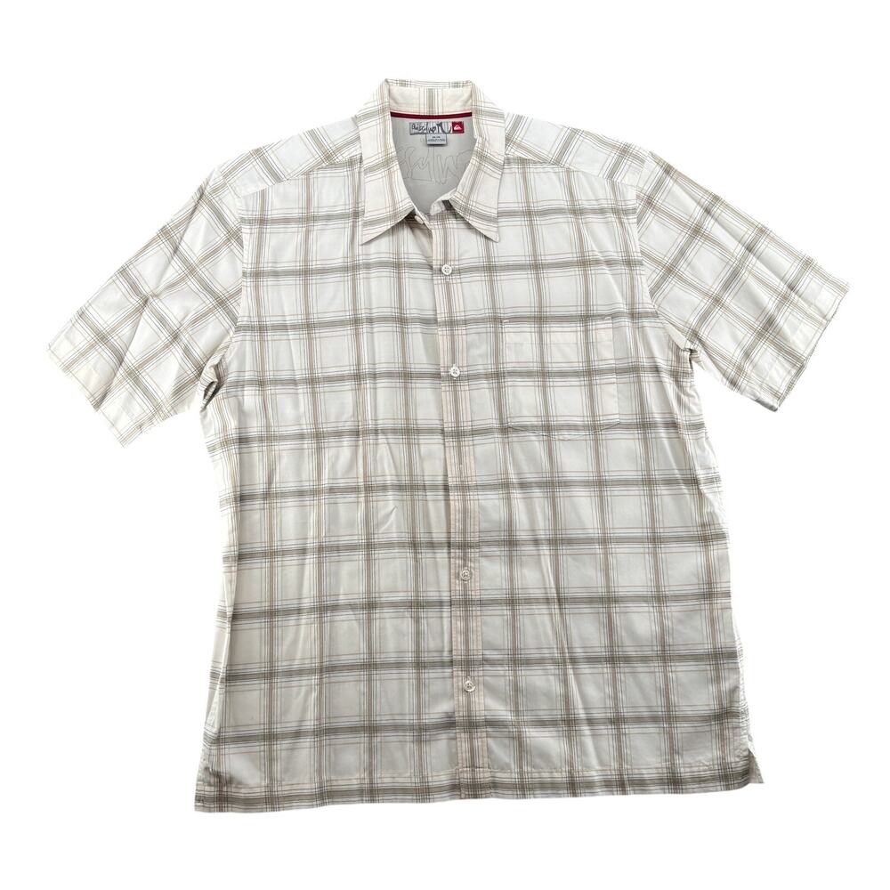 Vintage Quiksilver 2000s Plaid Short Sleeve Shirt Men's M Y2K SURF